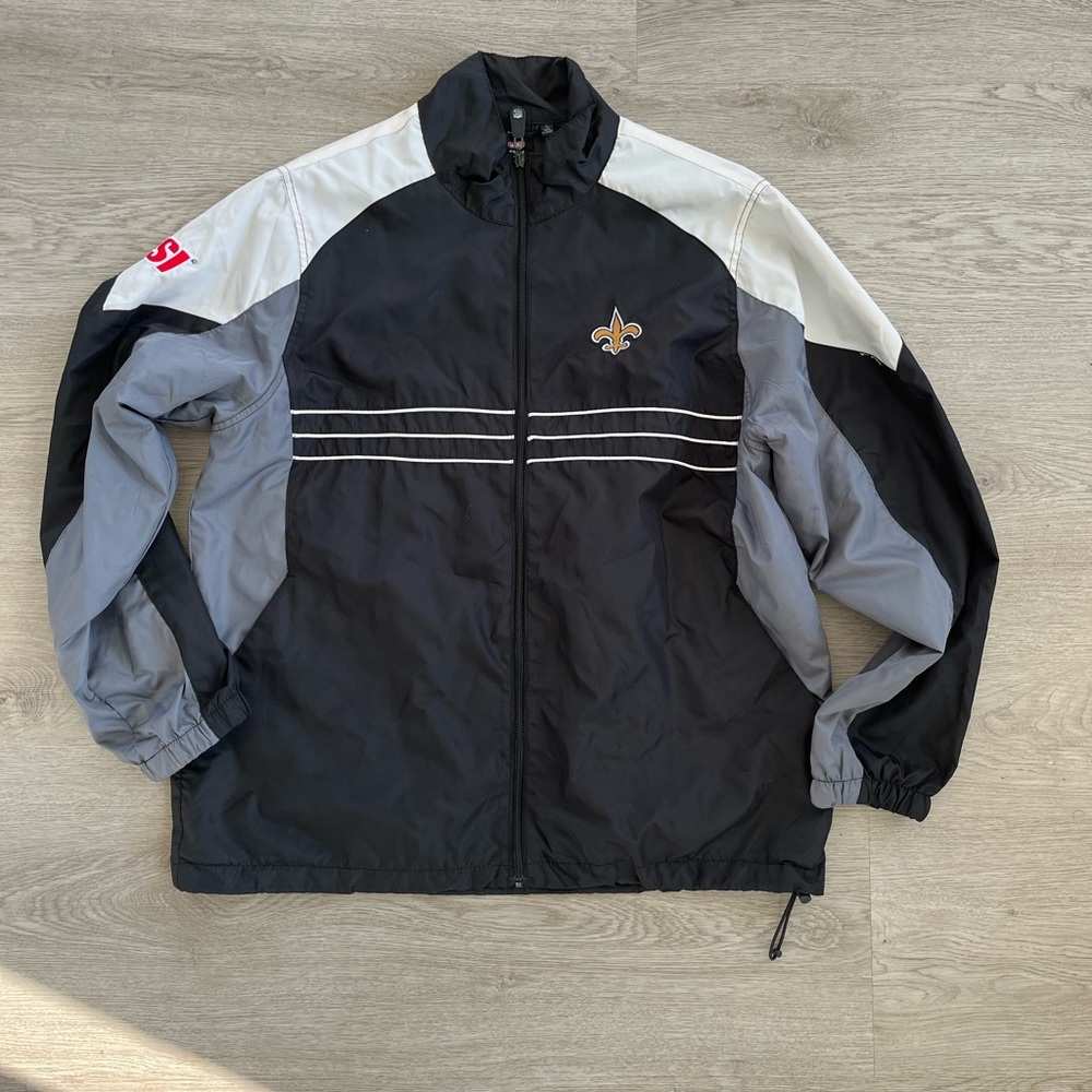 Black and Gray NFL Sports Illustrated New Orleans SAINTS Men's Jacket